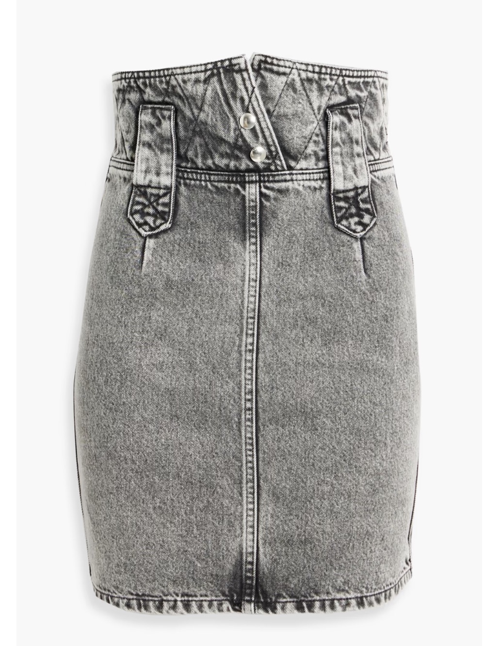 IRO Acid-Wash Gray High-Waist Pencil Skirt